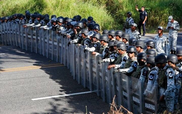 CHOCA GUARDIA NACIONAL CON MIGRANTES.