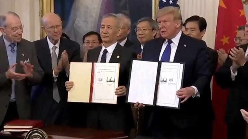 China y EU firman primera fase del acuerdo comercial