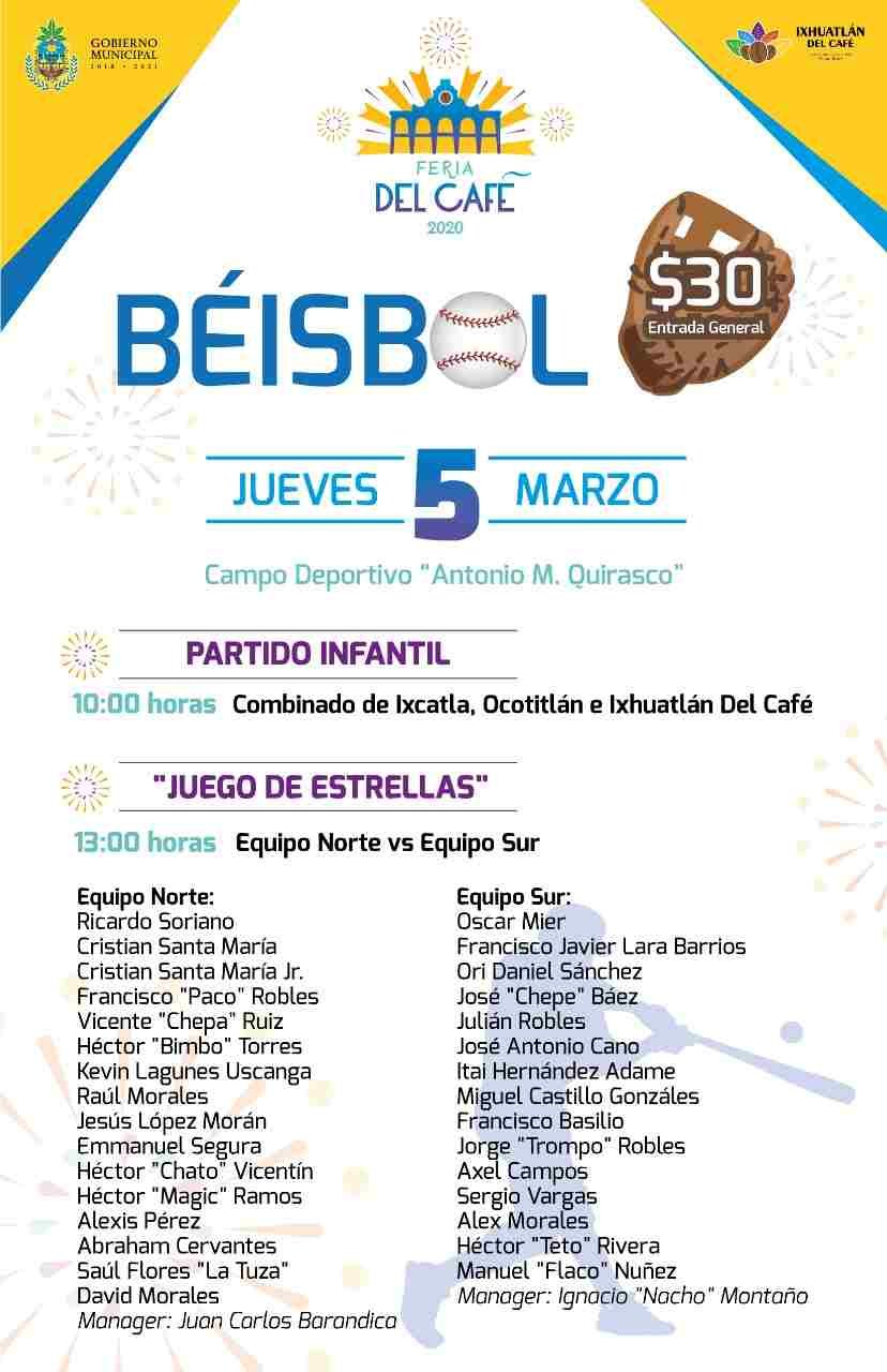 BÉISBOL EN FERIA DEL CAFÉ 2020