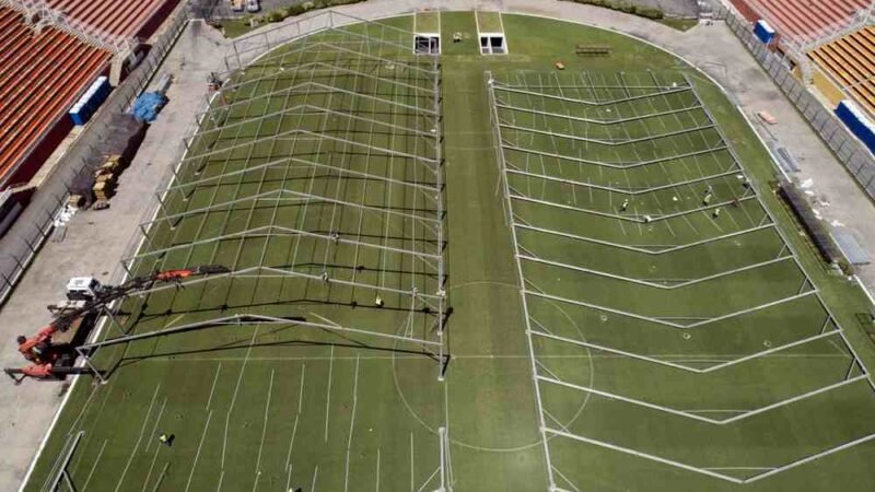 CONVIERTEN ESTADIO DE BRASIL EN HOSPITAL