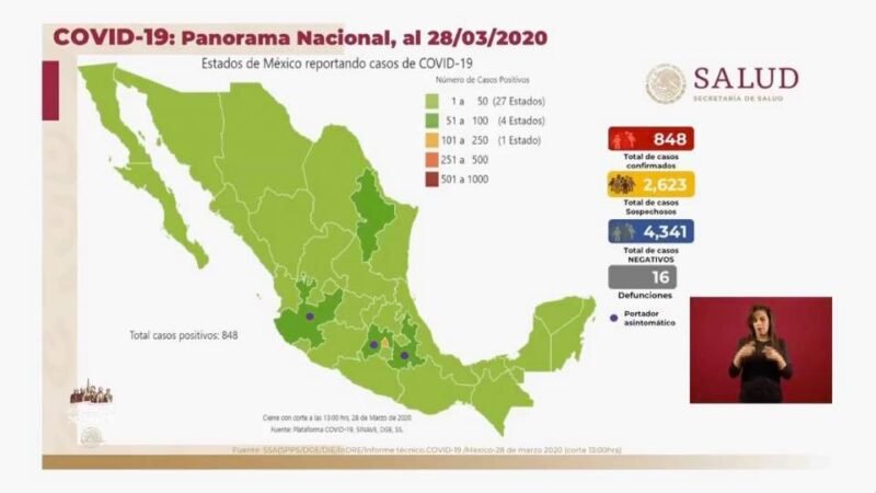 AL MOMENTO VAN 16 DECESOS EN MÉXICO