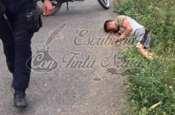 MOTOCICLISTA “BESA” EL ASFALTO