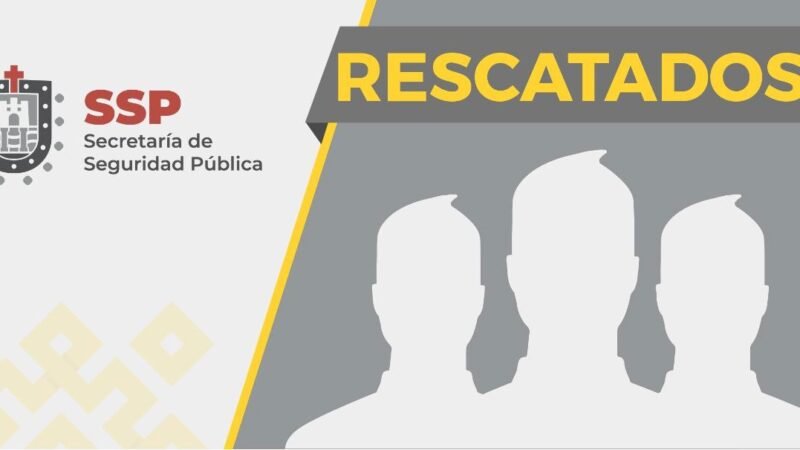 RESCATA SSP A TRES SECUESTRADOS