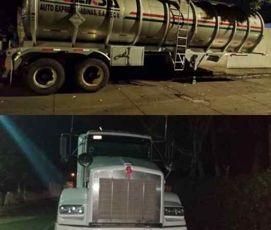 ASEGURAN AUTO TANQUES Y TRACTO CAMIÓN ROBADOS
