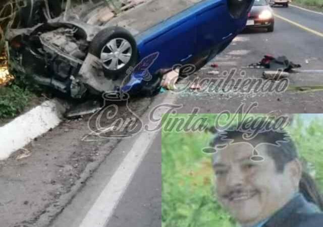 SE MATA PROFESOR DE CHOCAMÁN EN VOLCADURA