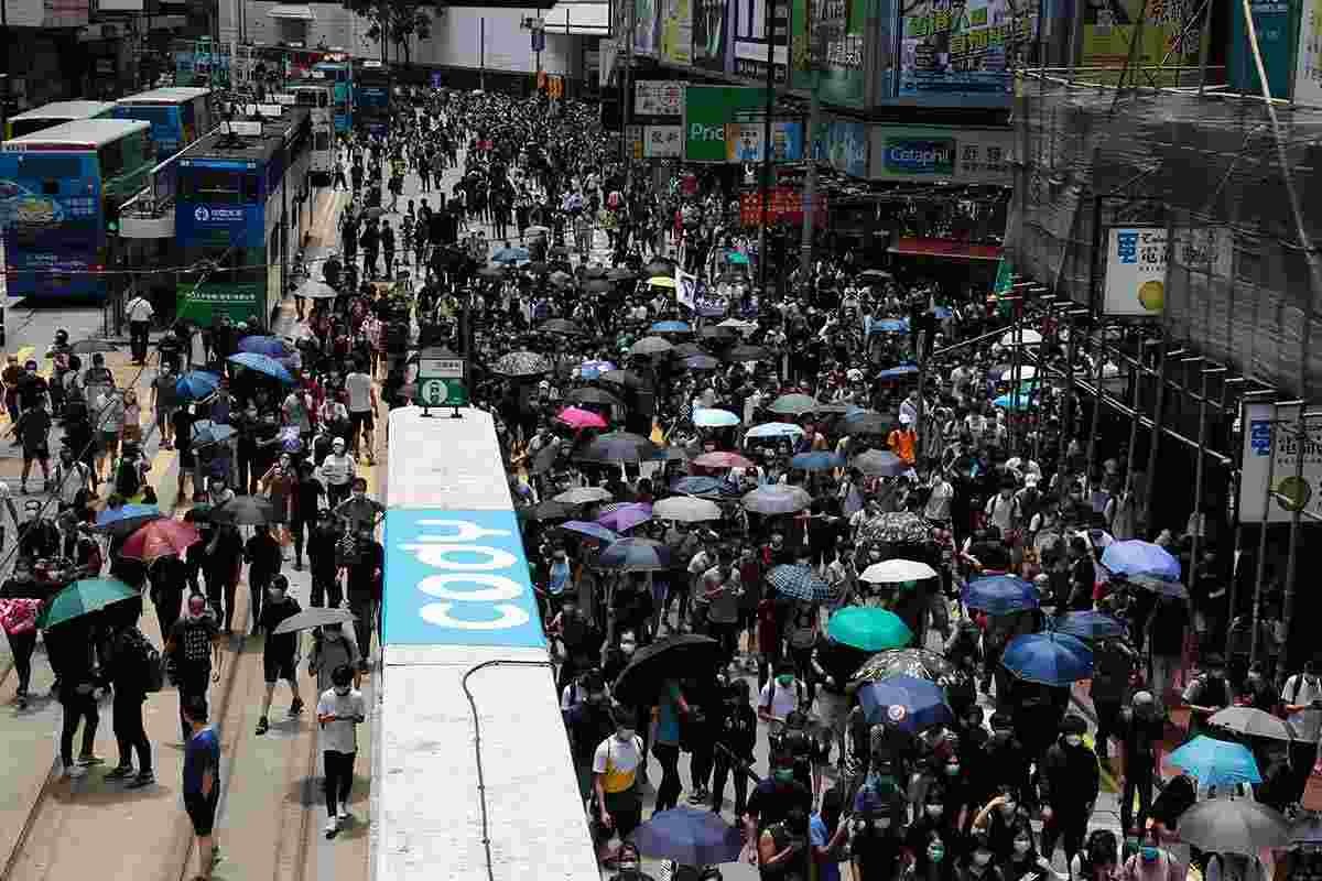 MILES PROTESTAN EN HONG KONG CONTRA NUEVA LEY DE SEGURIDAD