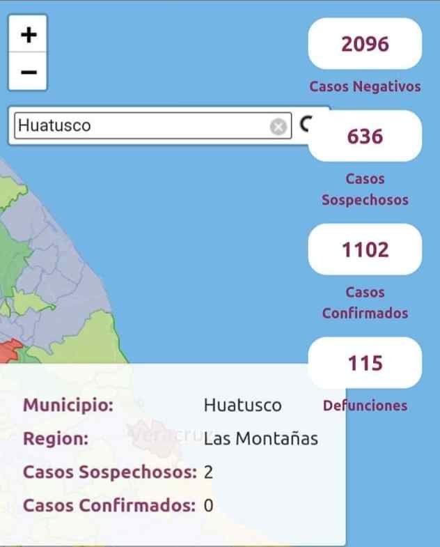 SUMAN DOS CASOS SOSPECHOSOS DE CORONAVIRUS EN HUATUSCO