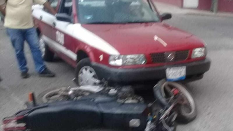 EMBISTE TAXI A MOTOCICLISTA