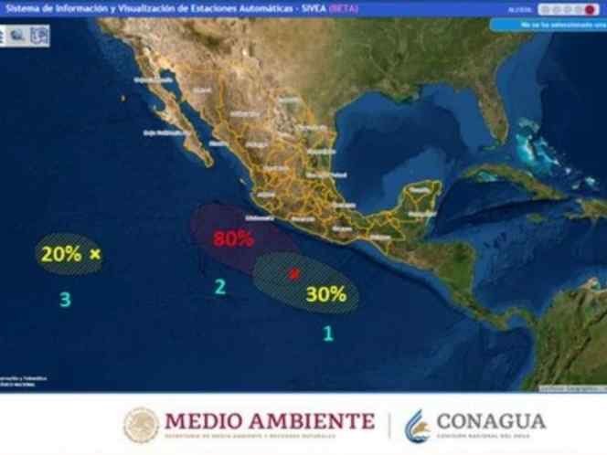 ZONA DE BAJA PRESIÓN AL SUR DE GUERRERO PODRÍA CONVERTIRSE EN CICLÓN