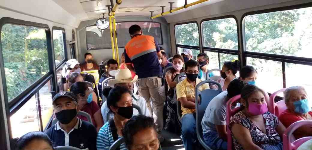 IMPLEMENTAN OPERATIVO EN TRANSPORTE PÚBLICO