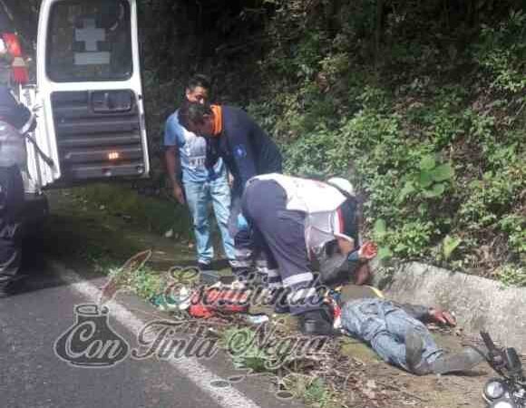 DERRAPA EBRIO MOTOCICLISTA EN HUATUSCO