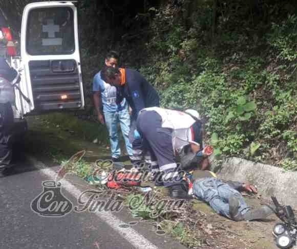 DERRAPA EBRIO MOTOCICLISTA EN HUATUSCO