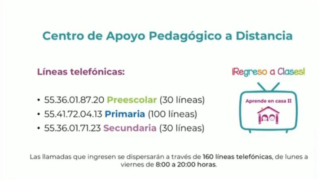 SEP HABILITA 160 LÍNEAS TELEFÓNICAS PARA DAR ASESORÍA Y ORIENTACIÓN A ALUMNOS A DISTANCIA