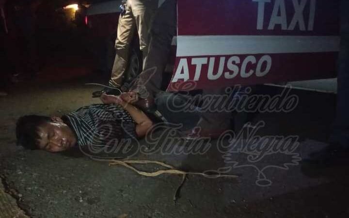 APUÑALAN A TAXISTA DE HUATUSCO EN ASALTO