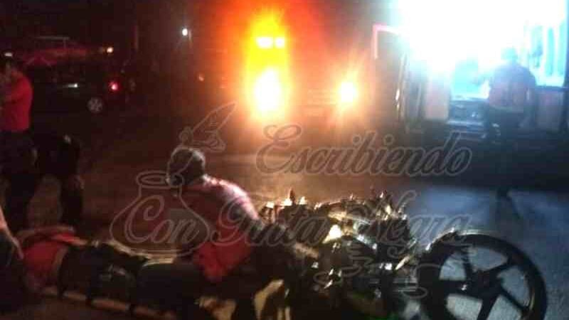 DERRAPA MOTOCICLISTA EN COMAPA