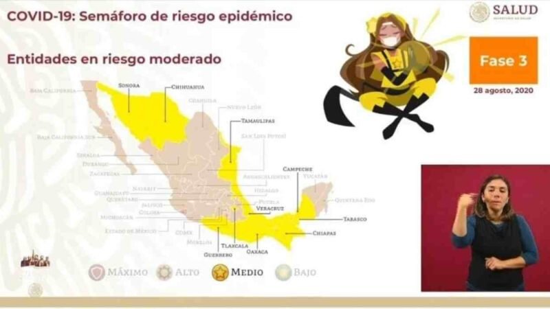 VERACRUZ BAJA A SEMÁFORO AMARILLO