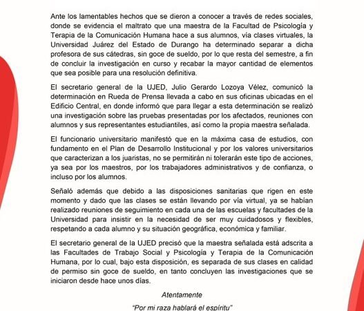 “¡UBÍCATE, NIÑO!”; MAESTRA GRITA A ALUMNO EN CLASE EN LÍNEA Y LA CESAN