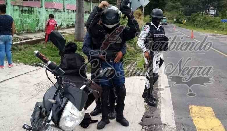 DETIENEN A SUJETO ARMADO EN HUATUSCO