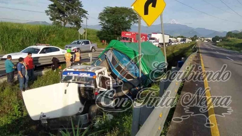 VUELCA TORTON EN LA AUTOPISTA