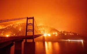 CIELO DE SAN FRANCISCO SE “TIÑE” DE NARANJA