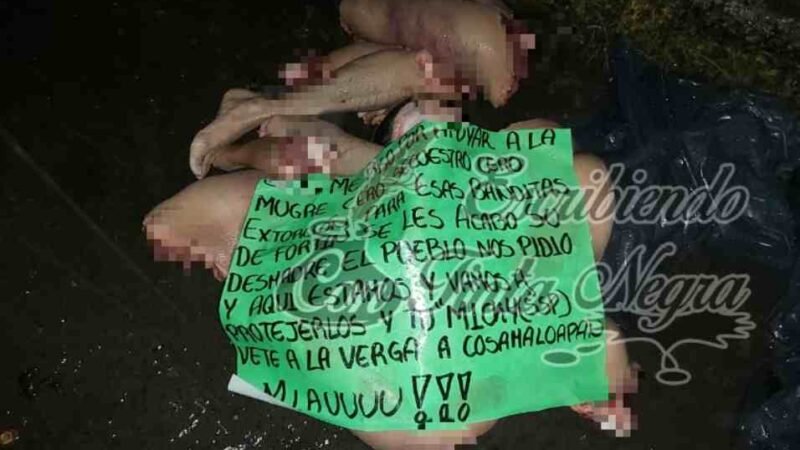 ENCUENTRAN DESMEMBRADO EN FORTÍN