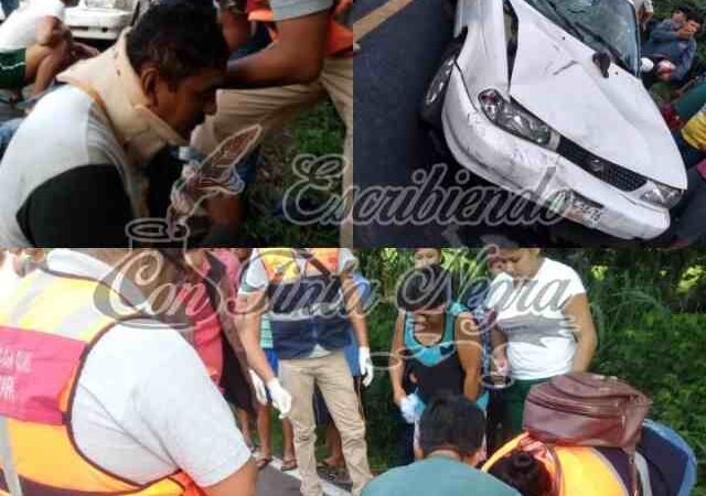 IMPACTAN MOTOCICLISTAS CONTRA TSURU