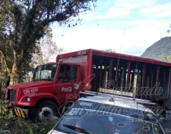 SE SALE CAMIÓN DE COCA COLA DE LA CARRETERA