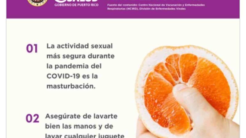 PUERTO RICO PROMUEVE LA MASTURBACIÓN PARA FRENAR CONTAGIOS DE COVID-19
