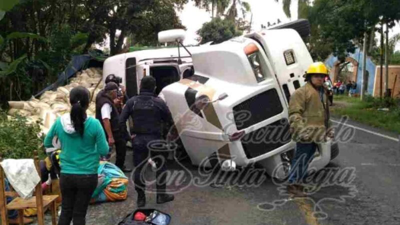 VUELCA CAMIÓN EN MONTE SALAS