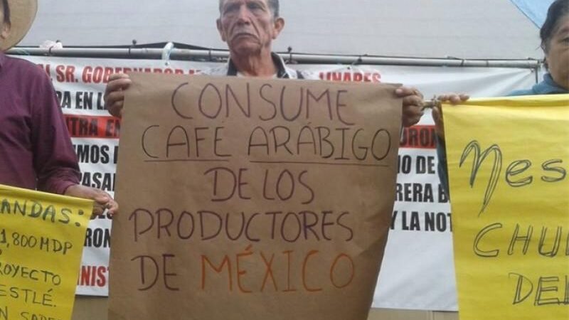 PROTESTAN CAFETICULTORES CONTRA NESTLÉ