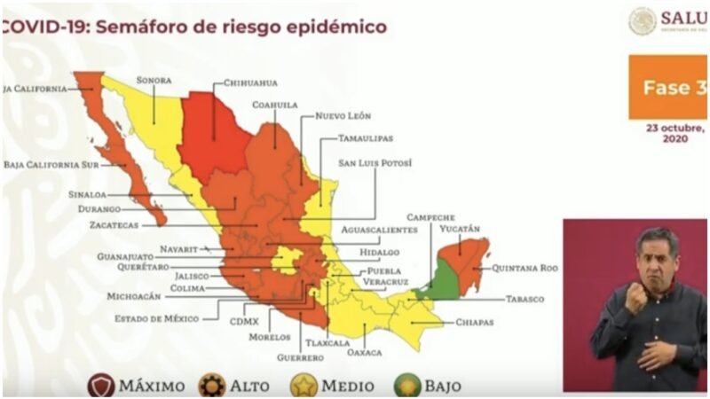 REGRESA UN ESTADO A SEMÁFORO ROJO; TRES, EN RIESGO
