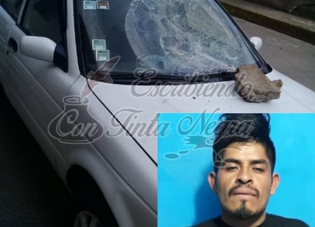 DETIENEN A DROGADICTO POR DAÑOS