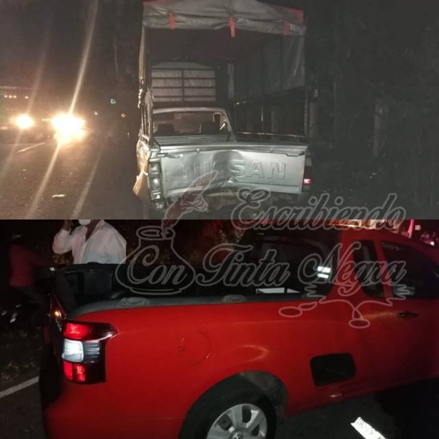 CHOCAN POR ALCANCE EN ENTRONQUE A IXHUATLÁN