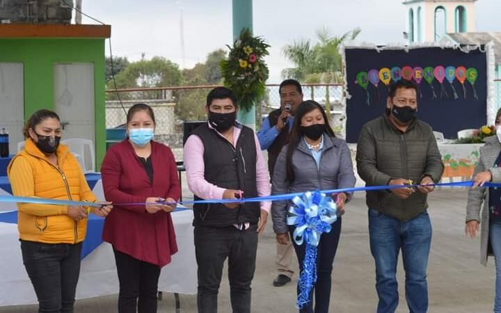 INAUGURAN TECHADO EN JARDÍN DE NIÑOS DE ACOLCO