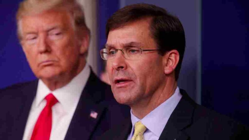 EL PRESIDENTE TRUMP DESPIDE AL SECRETARIO DE DEFENSA MARK ESPER