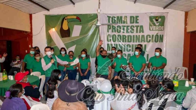RENUEVAN COMITÉ DEL PARTIDO VERDE EN CHOCAMÁN