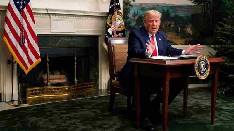 TRUMP AFIRMA QUE DEJARÁ CASA BLANCA SI COLEGIO ELECTORAL DA COMO GANADOR A BIDEN