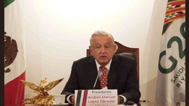 ANTE G20 LÓPEZ OBRADOR DICE QUE NO SE DEBE RECURRIR A RESTRICCIONES PARA COMBATIR EL COVID-19