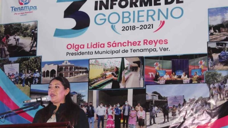 RINDE OLGA SÁNCHEZ REYES TERCER INFORME DE GOBIERNO