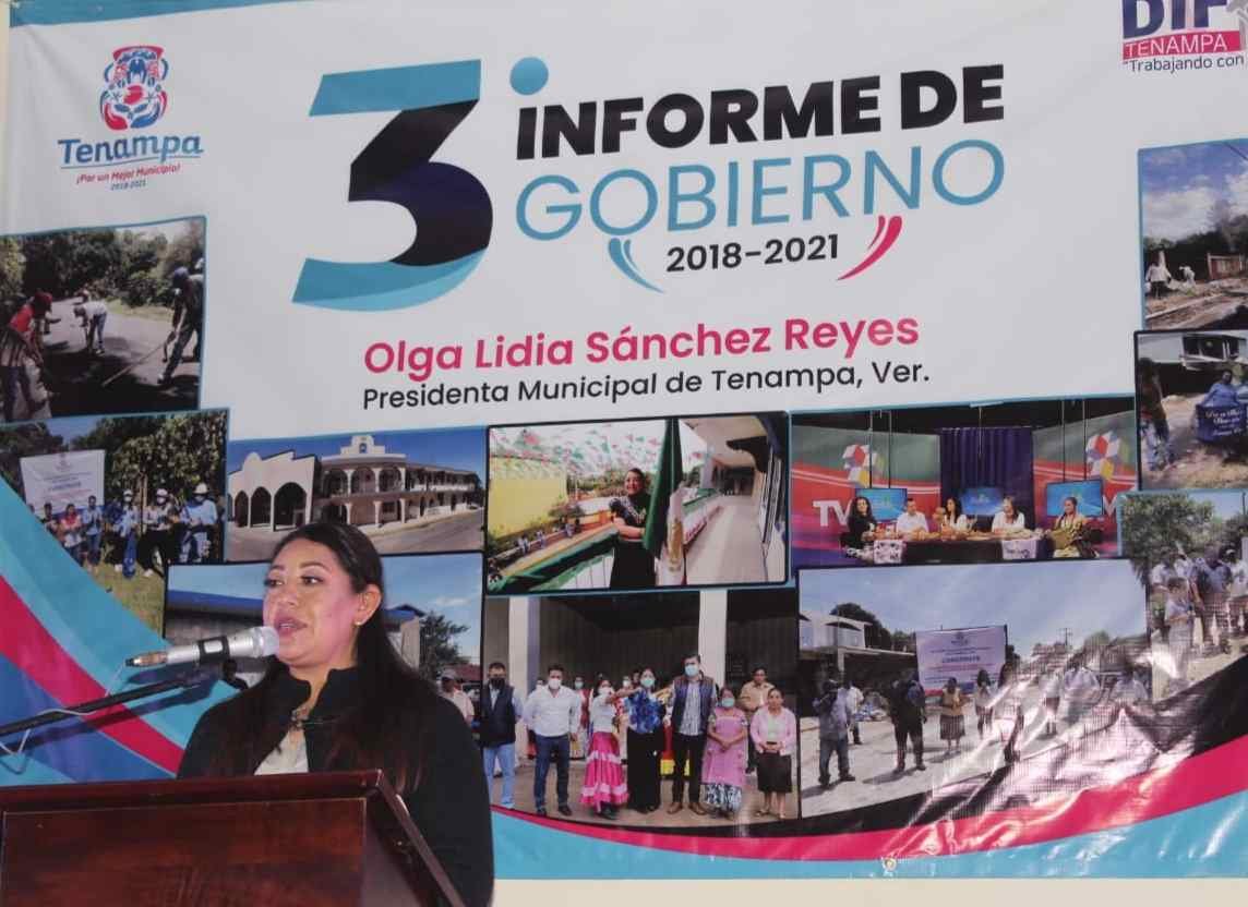 RINDE OLGA SÁNCHEZ REYES TERCER INFORME DE GOBIERNO