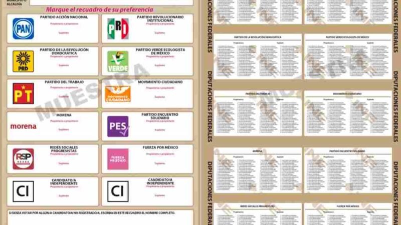 PRESENTAN BOLETA PARA DIPUTADOS FEDERALES