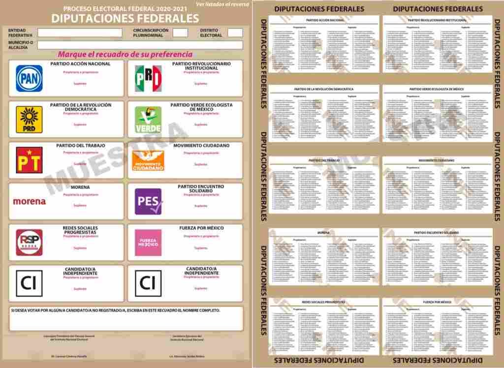 PRESENTAN BOLETA PARA DIPUTADOS FEDERALES
