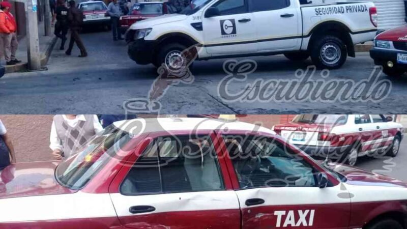 IMPACTA CAMIONETA DE COMETRA A TAXI