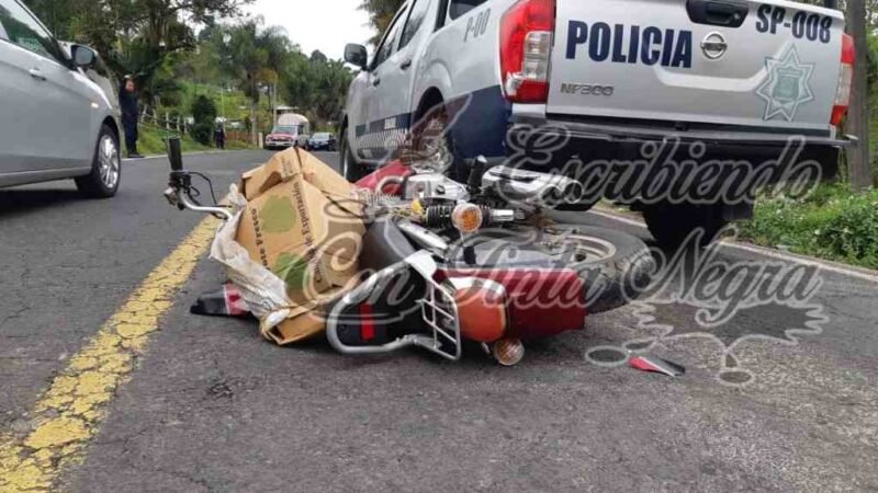 SE ESTRELLA MOTOCICLISTA CONTRA PATRULLA