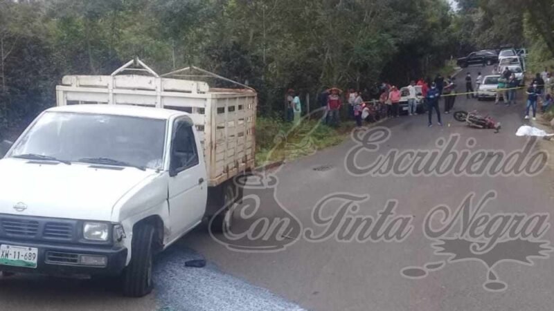 MUERE MOTOCICLISTA EN CHOQUE