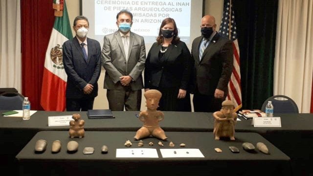 MÉXICO REPATRIA 280 DE PIEZAS PREHISPÁNICAS DESDE EEUU