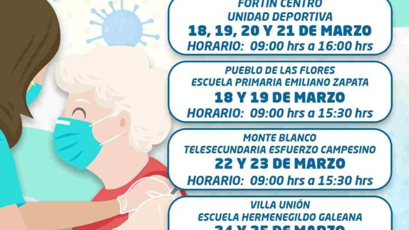 INICIA VACUNACIÓN CONTRA COVID EN FORTÍN