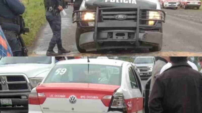 CHOCAN ESTATALES CON TAXI DE CHOCAMÁN