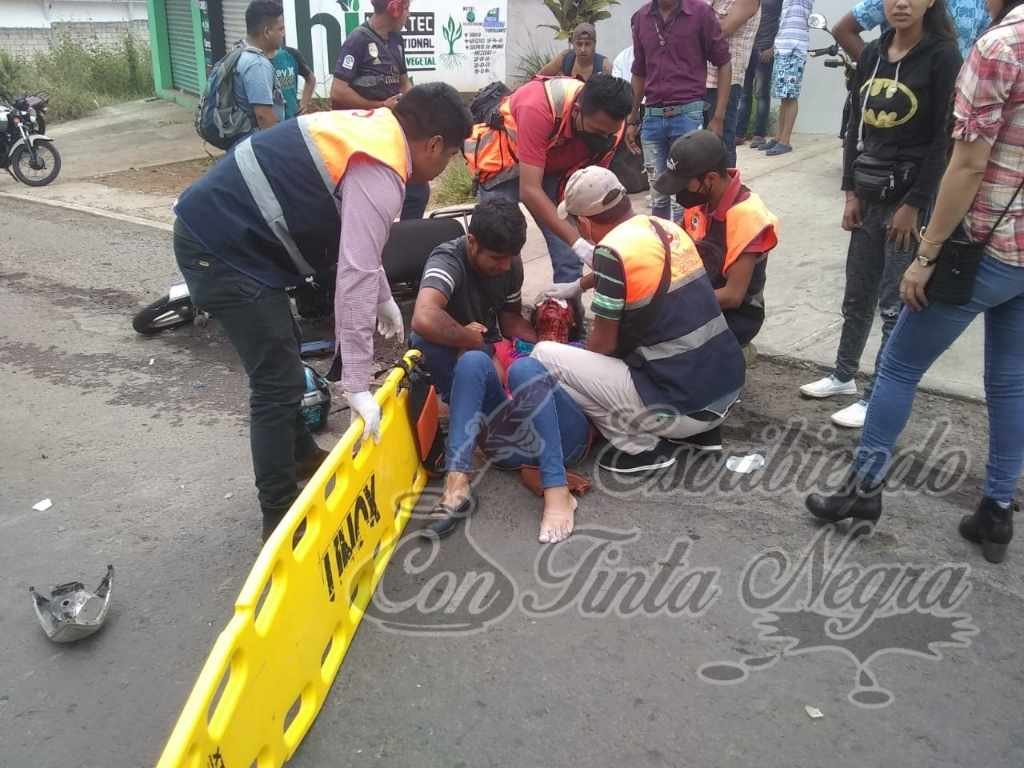 CHOCAN MOTOCICLISTAS EN BOCA DEL MONTE