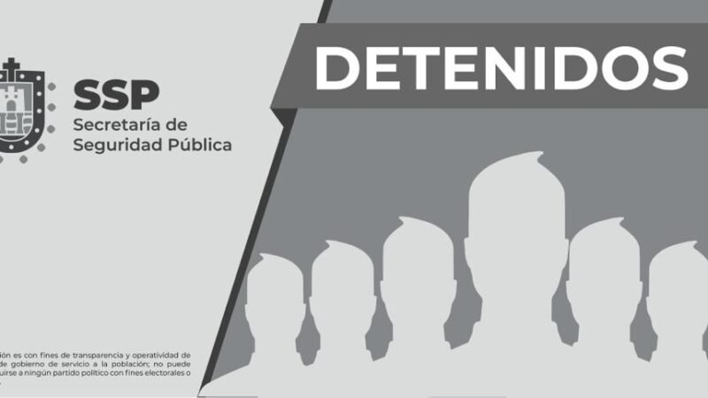 DETIENEN A 8 POR DIFERENTES DELITOS
